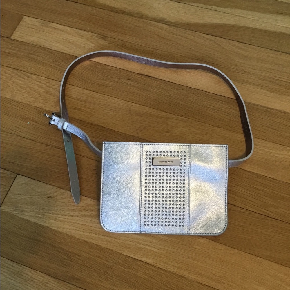 Mini Silver Michael Kors Belt/Fanny Pack